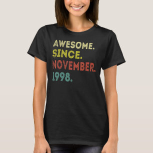 T-shirt 24 Ans Awesome Depuis Novembre 1998 24th Bir