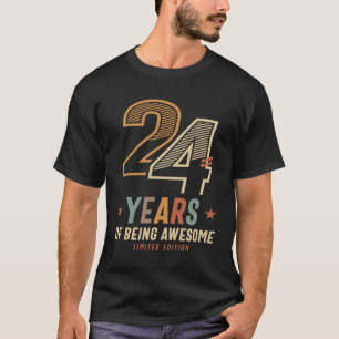 T-shirt 24 Ans D'Être Impressionnant 2000 24e Anniversaire