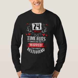 T-shirt 24 Ans Mariés Au Meilleur Ami 24ème Mariage Anniv