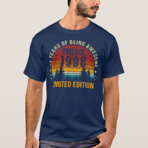 T-shirt 24 ans Vintage 1998 Limited Edition 24e Birt