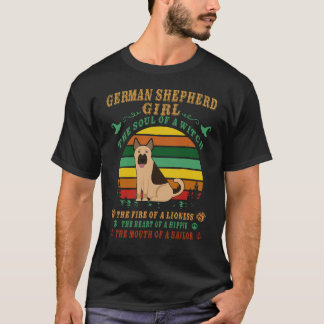 T-shirt 24 Berger Allemand Fille L'Âme D'Une Sorcière Le F