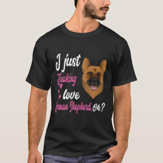 T-shirt 24 J'adore tout simplement les bergers allemands O
