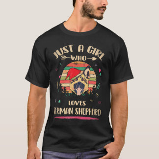 T-shirt 24 Juste une fille qui aime les Berger allemand