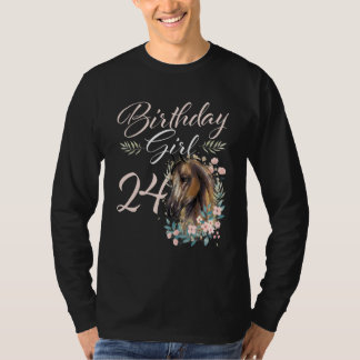 T-shirt 24e anniversaire fille Cheval 24 ans Anniversaire