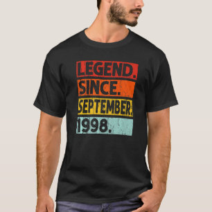 T-shirt 24e anniversaire Légende depuis septembre 1998 24 