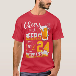 T-shirt 24e Anniversaire Soeurs Et Bières À 24 Ans Né En