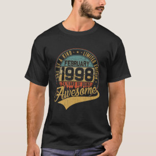 T-shirt 24th Birthday Venin Retro Février 1998 24 Yrs Old