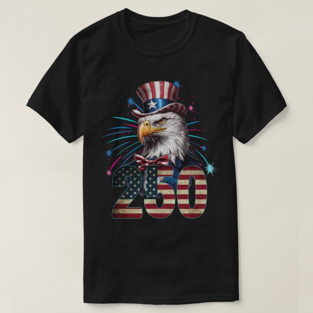 T-shirt 250 Amérique Aigle chauve  (Design devant)