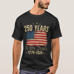T-shirt 250 Ans 1776 2026 250e Anniversaire Drapeau États-