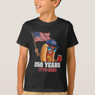 T-shirt 250 Ans 1776-2026 250e Anniversaire Hotdog