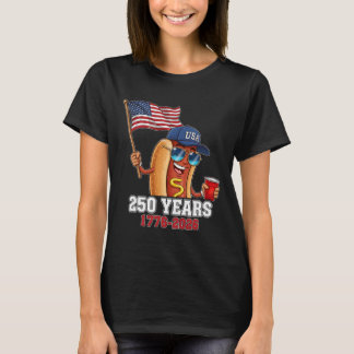 T-shirt 250 Ans 1776-2026 250e Anniversaire Hotdog