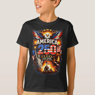 T-shirt 250 ans américain 1776 2026 250e anniversaire État