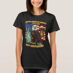 T-shirt 250 Ans Américain 1776 2026 250e Usa Patriotique 4