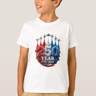 T-shirt 250 Ans Américain 250e USA Patriotique 4 juillet