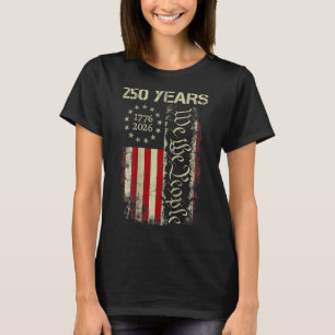 T-shirt 250 Ans Amérique 1776 2026 Nous Le Peuple Drapeau