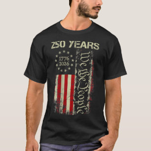 T-shirt 250 Ans Amérique 1776 2026 We The People Drapeau U
