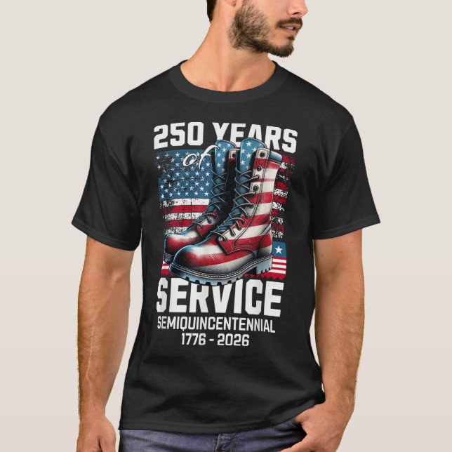 T-shirt 250 ans Amérique Anniversaire 250e indépendance D (Devant)