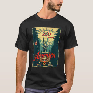 T-shirt 250 Ans Amérique Semiquincentenaire Célébrer F