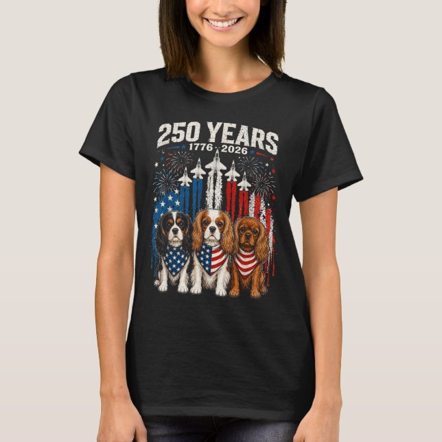 T-shirt 250 Ans Cavalier King Charles Spaniel d'Amérique (Devant)