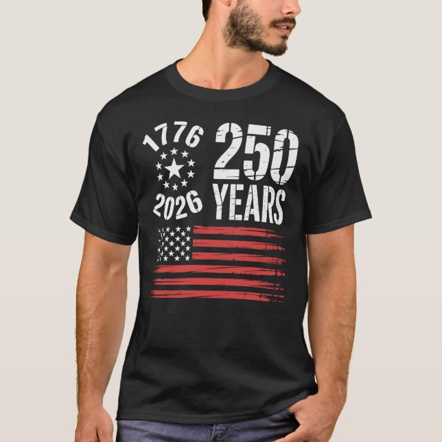 T-shirt 250 Ans d'Amérique 1776-2026 (Devant)