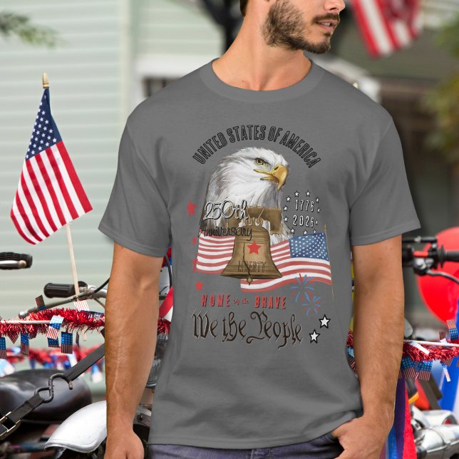 T-shirt 250 Ans d'Amérique Aigle & Liberté Nous Le Peuple (250 Years of America Eagle & Liberty We The People T-Shirt)