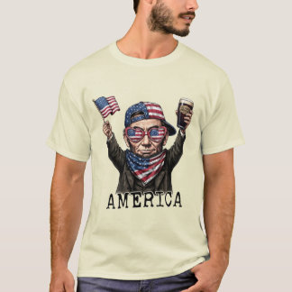 T-shirt 250 Ans d'Amérique Anniversaire 1776 Lincoln Abe