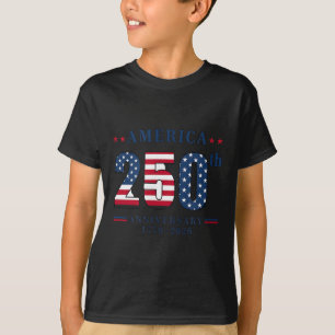 T-shirt 250 Ans d'Amérique Anniversaire 250e Indépendance