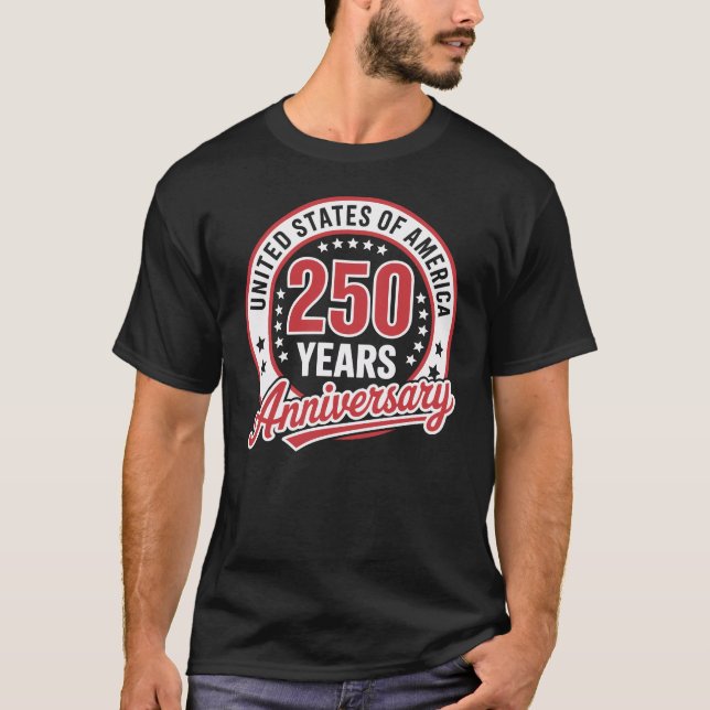 T-shirt 250 Ans d'Anniversaire des États-Unis (Devant)