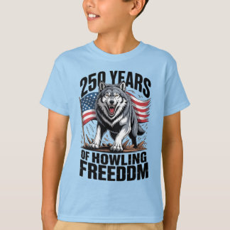T-shirt 250 Ans d'Art de Loup de la Liberté Hurleuse