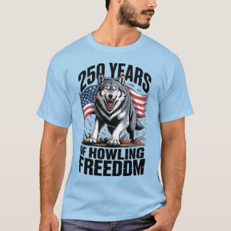 T-shirt 250 Ans d'Art de Loup de la Liberté Hurleuse