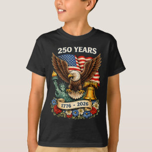 T-shirt 250 ans de liberté 1776 2026 Aigle royal 250e