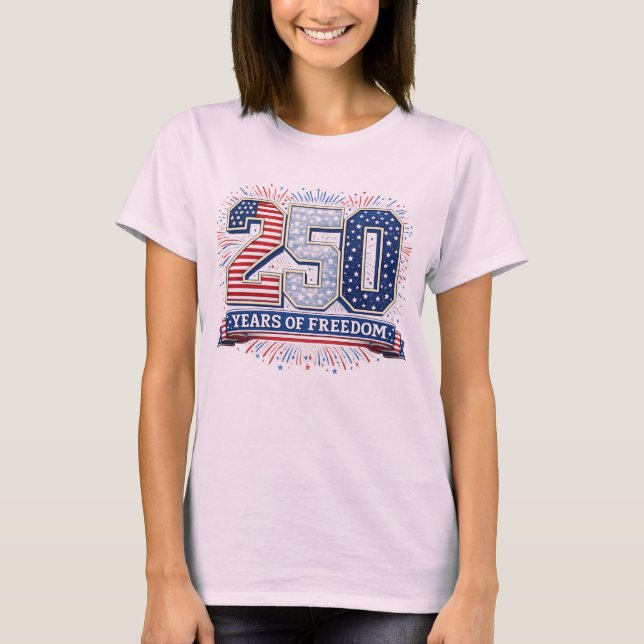 T-shirt 250 ans de liberté 4 juillet (Devant)
