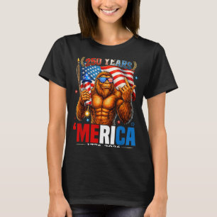 T-shirt 250 Ans de Merica Drapeau USA 250e Sasquatch
