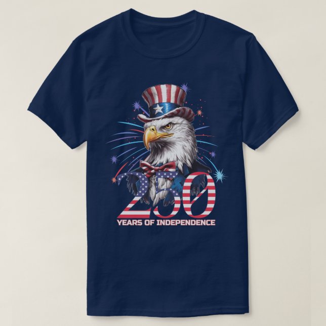 T-shirt 250 ans d'indépendance Aigle américain (Design devant)