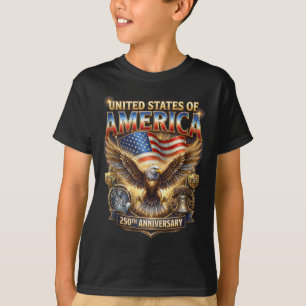 T-shirt 250 ans Drapeau américain 250e anniversaire États-