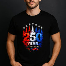 250 Ans Fumée Jets Bleu Blanc Rouge USA