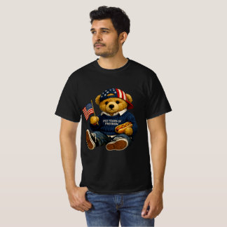 T-shirt 250 Ans Ours en Peluche 4 Juillet Patriotique 1776
