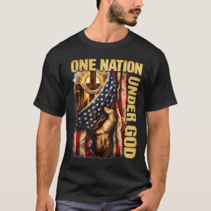 T-shirt 250 Ans Une Nation Sous Dieu Chrétien Usa