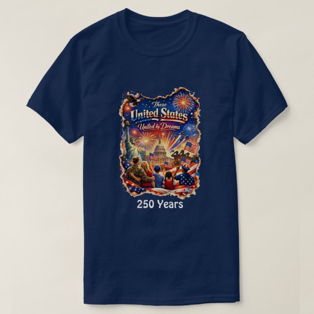 T-shirt 250 Ans USA -1 (Design devant)