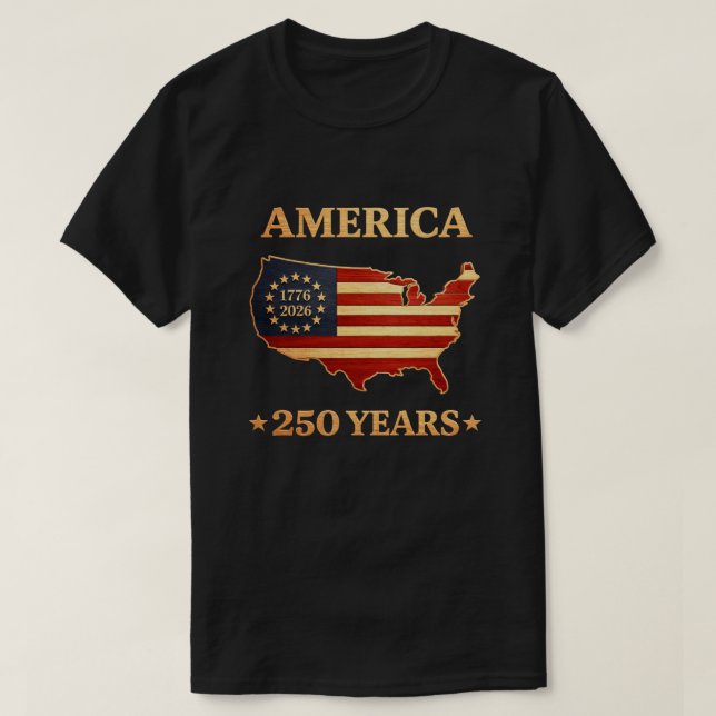 T-shirt 250 Ans USA -12 (Design devant)