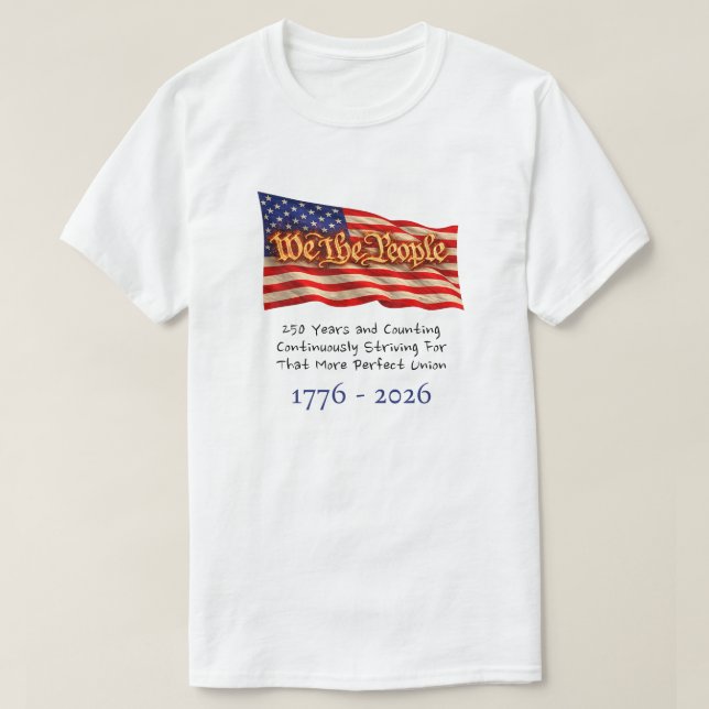 T-Shirt 250 Ans USA -34b (Design devant)