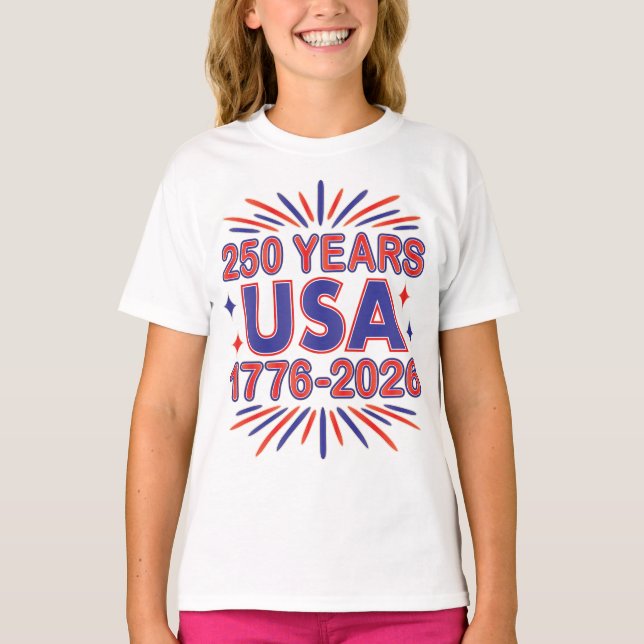 T-shirt 250 ans USA | Semiquinentenaire 1776-2026 (Devant)