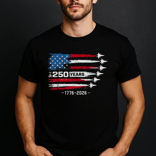 T-shirt 250 Years USA Jets Patriotic Red White Blue (Créateur téléchargé)