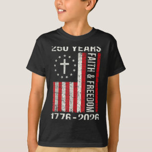 T-shirt 250e anniversaire 250 ans foi et liberté croix