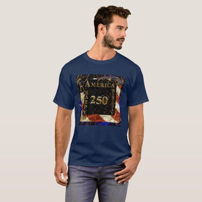 T-shirt 250e anniversaire d'Amérique ! (Devant entier)