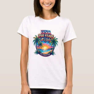 T-shirt 250e anniversaire d'Amérique USA Palm Beach