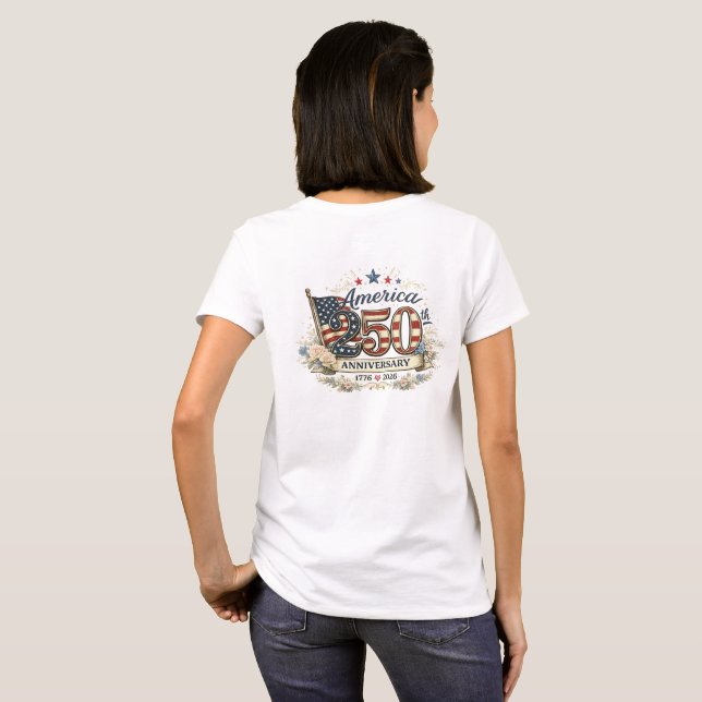 T-shirt 250e anniversaire de l'Amérique (Dos entier)