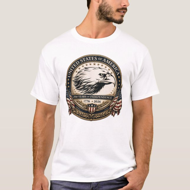 T-shirt 250e ANNIVERSAIRE DES ÉTATS-UNIS (Devant)