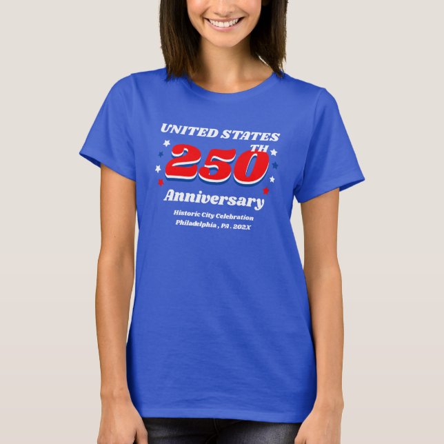 T-shirt 250e anniversaire des États-Unis (Devant)