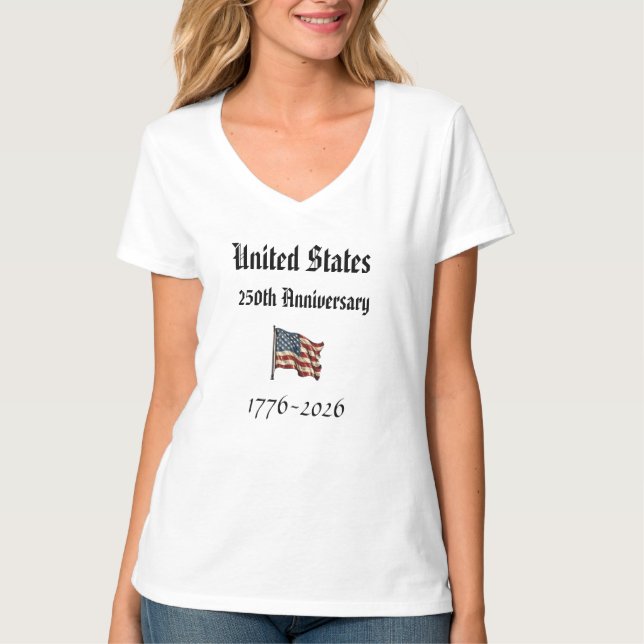 T-shirt 250e anniversaire des États-Unis (Devant)